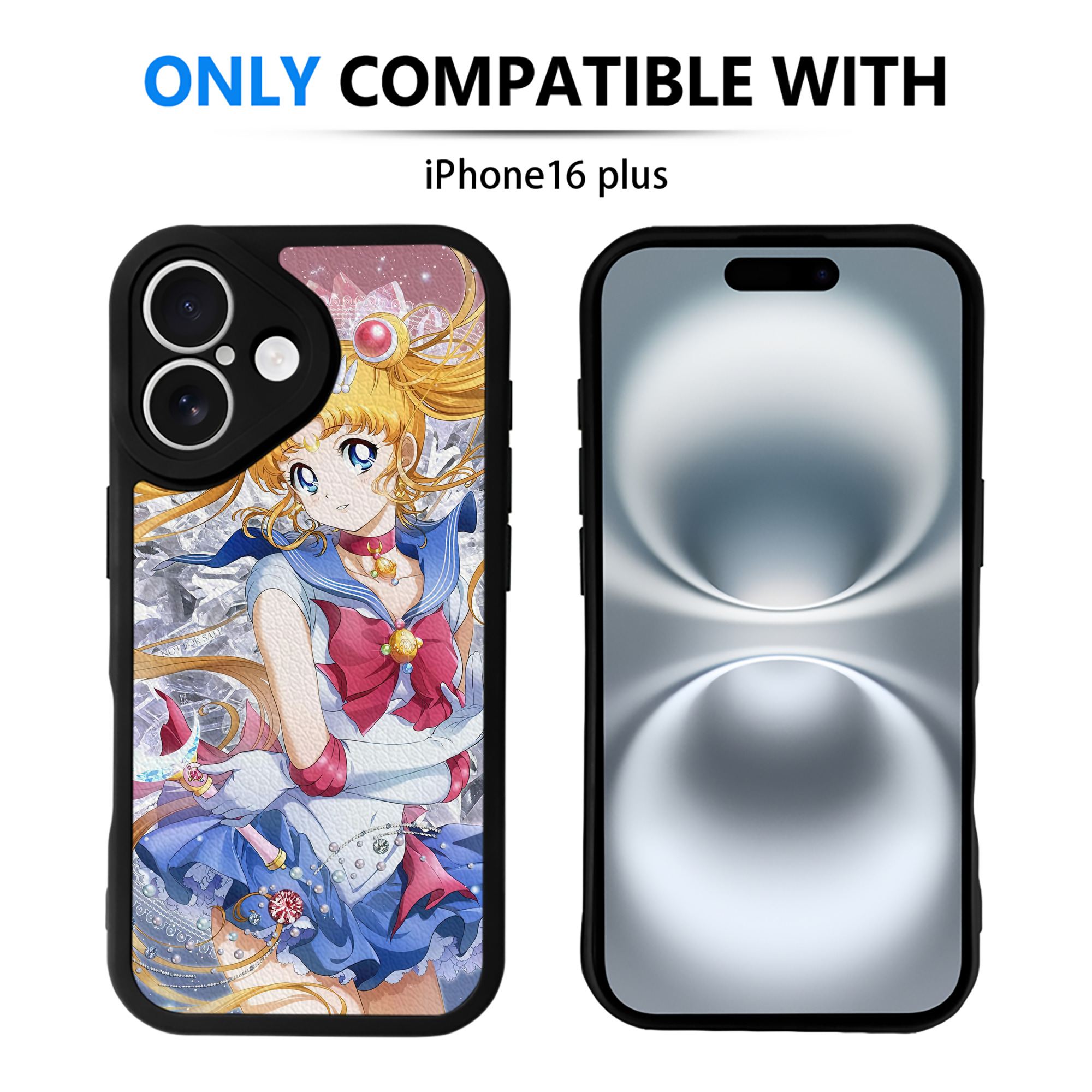 （画像用） 美少女戦士セーラームーン Sailor Moon 【iPhone 16シリーズ対応】シリコンスマホケース（レザー調） 材質：シリコン